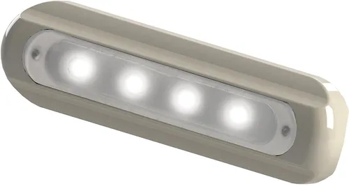 Miniatura 2 de TACO Marine F38-8800W-1 - Lámpara de cubierta de montaje plano con 4 LED, color blanco con carcasa blanca