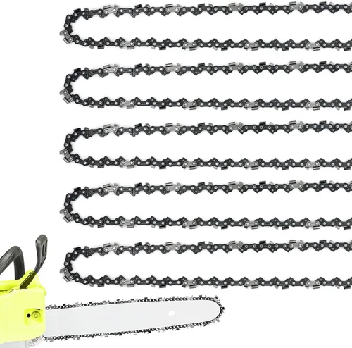 Miniatura 10 de Paquete de 5 cadenas de motosierra de 12 pulgadas, 45 eslabones de transmisión, paso LP de 3/8", calibre de 0.050", compatible con ECHO CS-271T