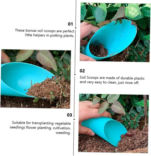 Miniatura 5 de Happyyami 9 Uds suculenta taza pala cubo colorido pequeño jardinería cucharas jardín cucharada herramienta planta cubo pala niños jardín
