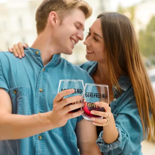 Miniatura 4 de Frerdui Regalos de compromiso para parejas, novio y novia, juego de regalo de compromiso con bolsa de vino, regalo de prometido para él y su novia