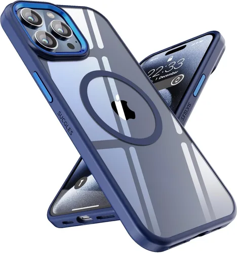 Miniatura 27 de SUCGLES Funda para iPhone 13 Pro Max con MagSafe, imán ultra fuerte N56, protección contra caídas de 12 pies, antiamarilleo, funda magnética