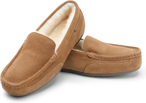 Parfeying Zapatos de estilo de conducción de espuma viscoelástica para hombre para interiores y exteriores