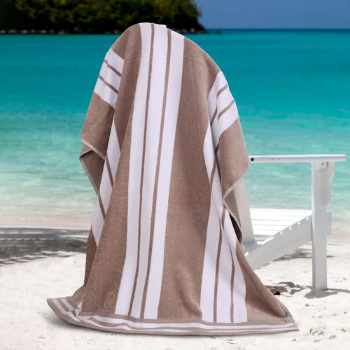 Miniatura 22 de Superior Juego de toallas de playa de algodón de gran tamaño de 4 piezas, toallas absorbentes para baño, playa, piscina, natación, adultos, niños