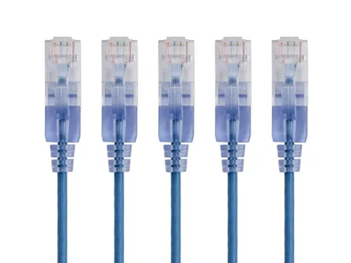 Miniatura 19 de Monoprice Cat6A - Cable de conexión Ethernet de 6 pulgadas, negro, UTP, 30 AWG, 10G, cable de cobre puro desnudo, sin enganche, RJ45, serie SlimRun