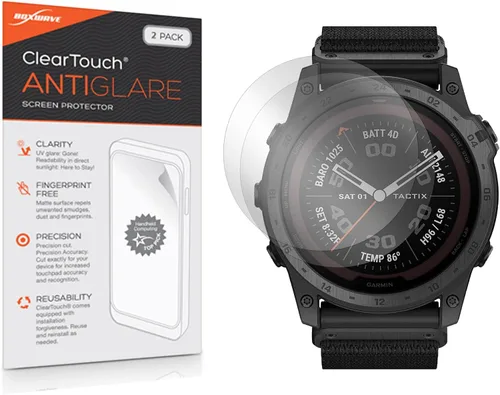 Miniatura 7 de BoxWave Protector de pantalla compatible con Garmin Tactix 7 – ClearTouch Anti-Glare (2 unidades), antihuellas mate
