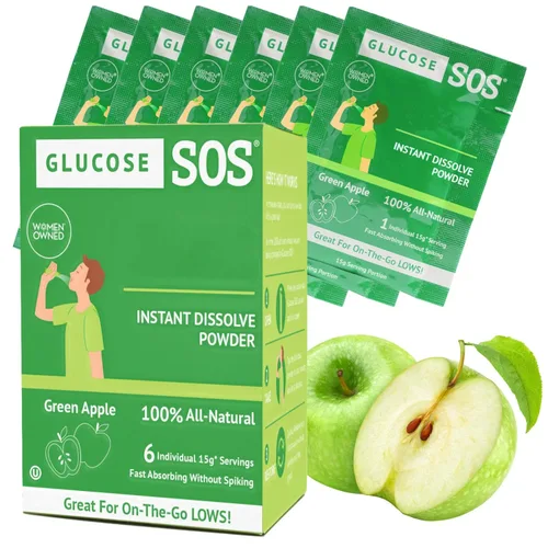 Miniatura 18 de Bolsas de polvo de glucosa Glucose SOS con dextrosa natural, absorción rápida que se disuelve instantáneamente en la boca sin necesidad de agua
