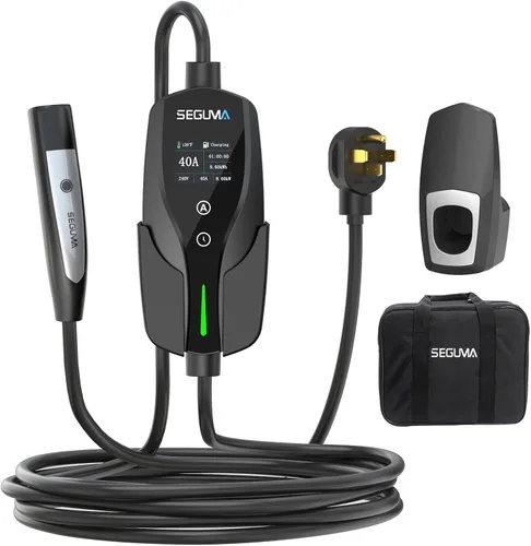 Cargador EV de nivel 2 para Tesla, estación de carga portátil ultrarrápida de 40 A/9.6 kW para el hogar con enchufe NEMA 14-50, cable de 25 pies,