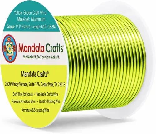 Miniatura 385 de Mandala Crafts - Alambre de aluminio anodizado de 8 calibre para hacer joyas - 9.75 m de alambre flexible negro colorido - Flexible para bonsái
