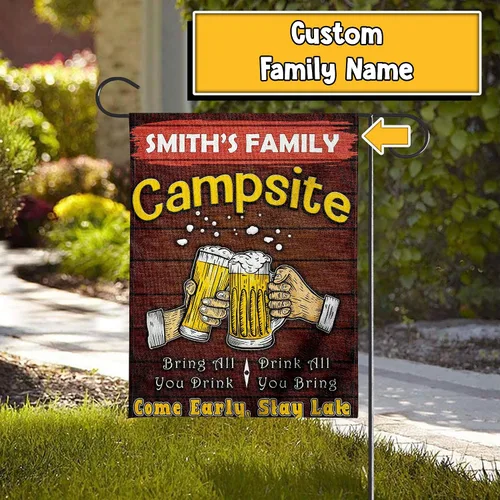 Miniatura 4 de Bandera personalizada de Making Memories para campamento, jardín, banderas para cámper al aire libre para campamento de doble cara, patio
