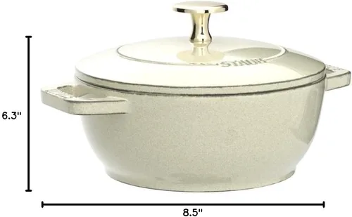 Miniatura 7 de Staub Wa-NABE Campagne S 6.3 pulgadas (6.3 in) Fundición a doble mano, olla esmaltada, arroz, compatible con inducción, Wa-NABE 40501-476