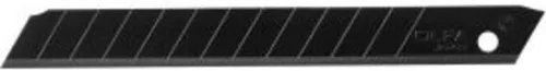 OLFA Cuchillas de 9 mm a presión, 50 cuchillas (650 segmentos) ABB-50B - Cuchillas de repuesto ultra afiladas para cuchillo utilitario negro,