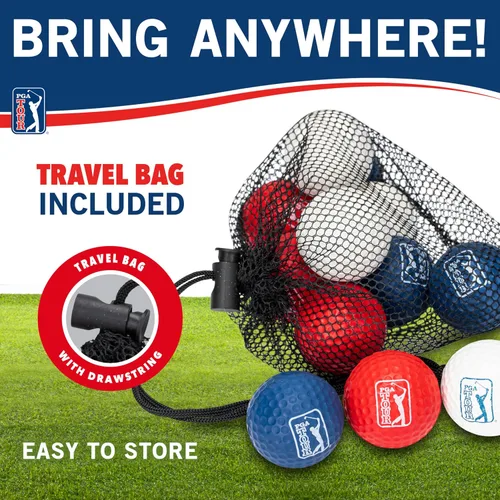 Miniatura 4 de Franklin Sports PGA TOUR - Pelotas de golf de espuma para interiores y exteriores, pelotas de golf de espuma para niños y adultos, vuelo limitado