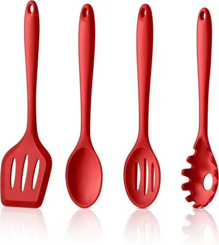 Miniatura 14 de LIANYU Juego de 4 piezas de utensilios de cocina, utensilios de cocina de silicona de grado alimenticio, herramientas de cocina de estilo granja