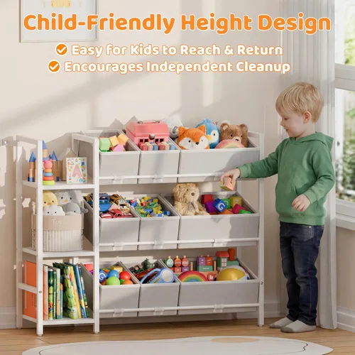 Miniatura 7 de CODACE Organizadores y almacenamiento de juguetes para niños, estante de juguetes para sala de juegos, habitación de los niños y organización