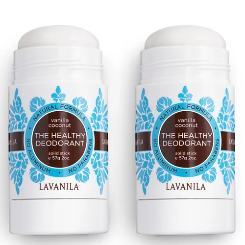 Miniatura 2 de Lavanila Desodorante de vainilla y coco para mujer, paquete de 2 (2 onzas cada uno), desodorante sólido sin aluminio natural, fabricado en Estados