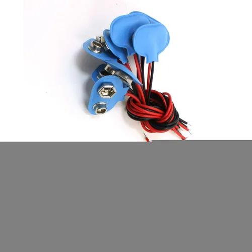 Aexit 10 Uds. Baterías azules para el hogar de piel sintética tipo T 4.7 in con cable 9V batería recargable clip conectores