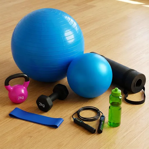 Miniatura 7 de Kifmurase 2 pelotas de yoga, bolas de ejercicio antiestallido de 25 pulgadas de grosor para entrenamiento y estabilidad, equipo de pelota