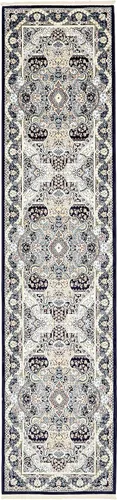 Miniatura 16 de Unique Loom Narenj Collection - Alfombra clásica con diseño texturizado de medallón, 3 x 5 pies, color azul y negro