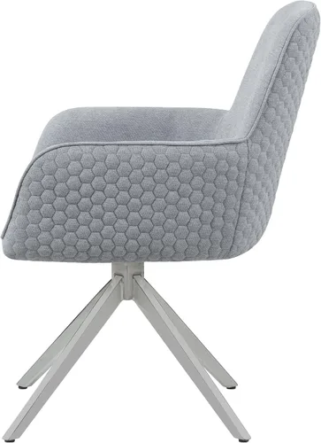 Miniatura 6 de Coaster Home Furnishings - Abby - Silla de comedor de tela - Base giratoria de 360 grados, brazos bajos y respaldo alto, asientos anchos