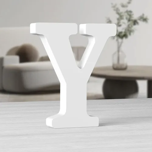Miniatura 26 de AOCEAN Letras de madera grandes blancas de 10 pulgadas, letras de madera sin terminar para decoración de pared, letras decorativas de pie