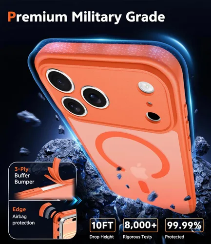 Miniatura 1775 de FNTCASE Funda para iPhone 13 Pro-Max: Fundas magnéticas transparentes compatibles con Magsafe Slim anti amarillamiento protección contra caídas