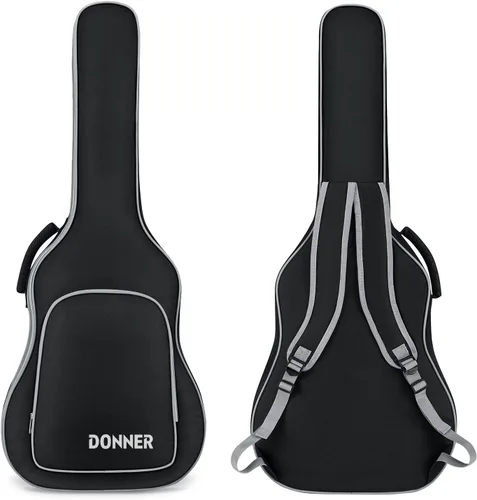 Donner - Funda para guitarra acústica de 40 a 41 pulgadas, acolchado de esponja de 5 mm de espesor, nailon Ripstop 600D resistente al agua, funda 41
