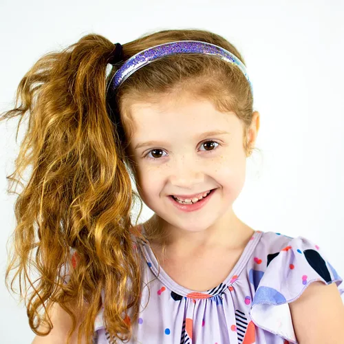 Miniatura 6 de FROG SAC 4 diademas para niñas – Diadema con purpurina para niños, bandas finas para la cabeza de niña pequeña, accesorios para el cabello de niños