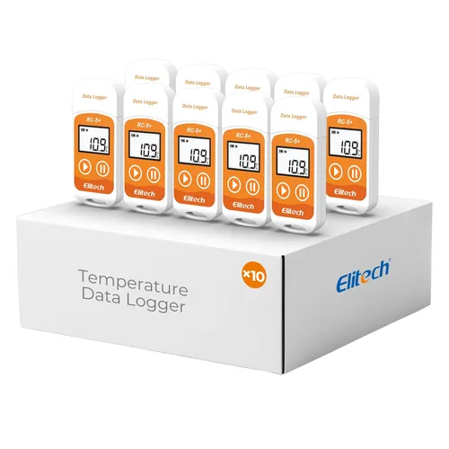 Miniatura 11 de Elitech RC-5+ Registrador de datos de temperatura USB PDF digital, grabador reutilizable, termómetro para refrigerador, 32000 puntos de alta Celsius