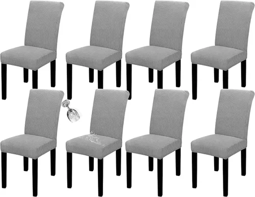 Miniatura 73 de Easy-Going - Juego de 2 fundas para sillas de comedor 100% impermeables, de tela Jacquard elástica, fundas protectoras removibles y lavables