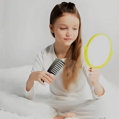 Miniatura 6 de Mini peines para el cabello, paquete de 2 peines pequeños y anchos para mujer, peine de ducha portátil para cabello rizado, largo, húmedo y seco