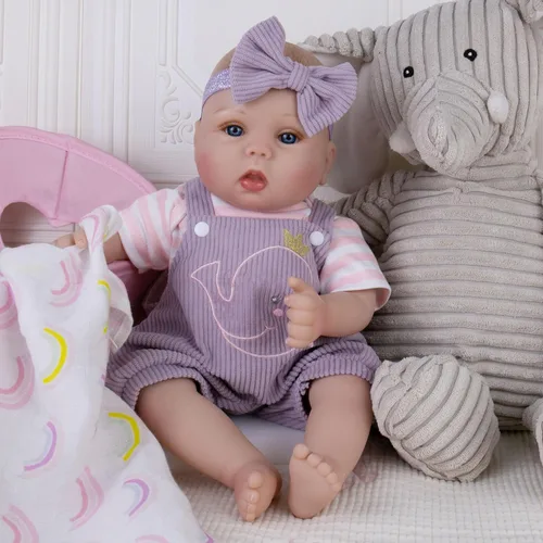 Miniatura 9 de Milidool Muñecas Reborn de bebé realistas para niñas - Muñecas de bebé recién nacidas de 18 pulgadas, cuerpo suave con peso y juguete