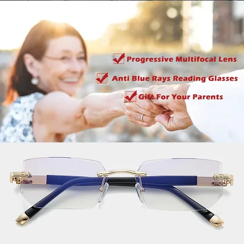 Miniatura 5 de Gafas de lectura progresivas antiazules de alta dureza Sapphire 2023 de doble uso lejano y cercano