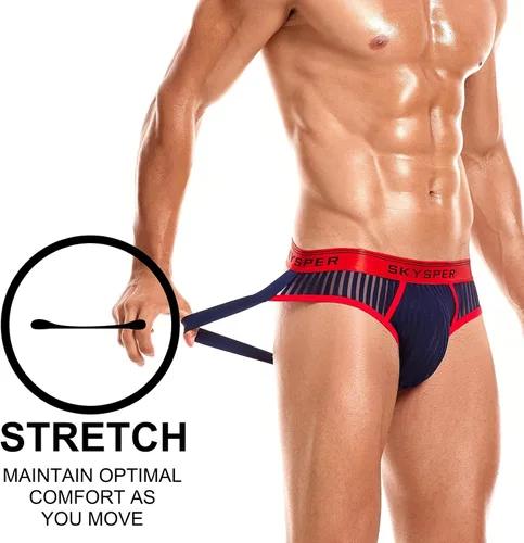 Miniatura 32 de SKYSPER Jock Strap Athletic Supporter para hombres Sexy Jockstrap Ropa interior masculina
