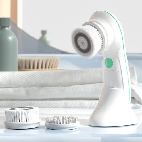 Miniatura 8 de Cepillo de limpieza facial TOUCHBeauty, cepillo giratorio de 360 grados con soporte conveniente, impermeable dispositivo de limpieza profunda, Negro