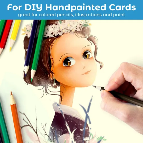 Miniatura 4 de Ohuhu Papel de cartulina de color crema, 100 hojas – 8.5" x 11" Cartulina pesada 80 lb/216 gsm para manualidades y fabricación de tarjetas