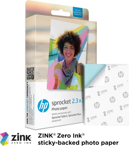 Miniatura 3 de HP Sprocket Select - Impresora fotográfica instantánea a color portátil para dispositivos Android e iOS, paquete de inicio