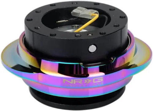 Miniatura 8 de NRG Innovations NRG-SRK-220BK GEN 2.2 Adaptador de liberación rápida para volante, 6 agujeros y patrones de pernos 6x70 y 6x74mm Cuerpo negro/anillo