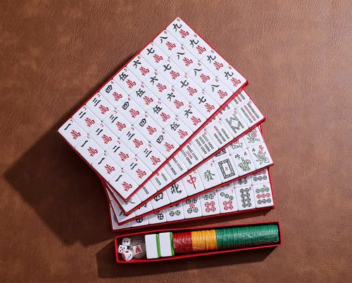 Miniatura 4 de Mose Cafolo Juego de Mahjong Chino Profesional, 146 Fichas Numeradas de Gran Tamaño con Estuche de Viaje Portátil, Juego Completo de Fichas