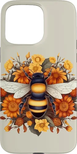 Miniatura 28 de iPhone 16 Boho Flower Bee Honey Beekeeper Daisy Sunflower Bee Case