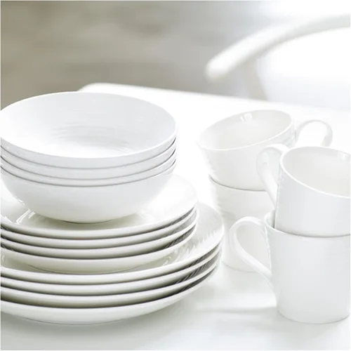 Miniatura 3 de Royal Doulton Exclusivo para Gordon Ramsay Maze - Juego de vajilla blanca de 16 piezas Blanco