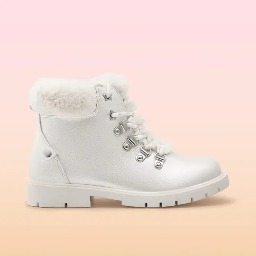 Miniatura 2 de DREAM PAIRS Botas de moda con cierre lateral y cordones para niñas y niños