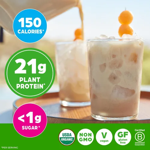Miniatura 6 de Orgain - Proteína orgánica vegana en polvo, Horchata - 21g de proteína a base de plantas, 9g de fibra prebiótica, bajo en carbohidratos netos, sin