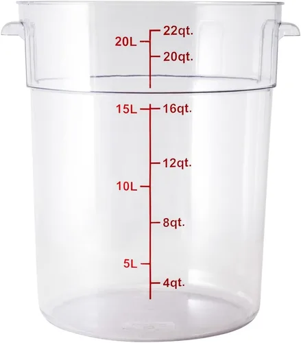 Miniatura 8 de Restaurantware Met Lux - Contenedor de almacenamiento de alimentos de 22 cuartos de galón, 1 recipiente redondo de almacenamiento comercial, tapa se
