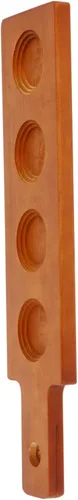 Miniatura 9 de Portavasos de madera de 16.92 x 3.93 x 0.59 pulgadas, bandeja creativa para bebidas para bar, cocina, comedor, servir