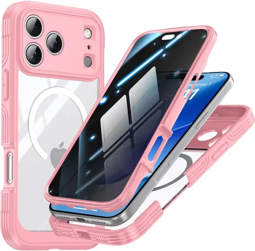 Miniatura 10 de TOPF&B Funda de privacidad para iPhone 17 Pro Max, compatible con MagSafe, funda magnética para iPhone 17 Pro Max, protector de pantalla de Negro