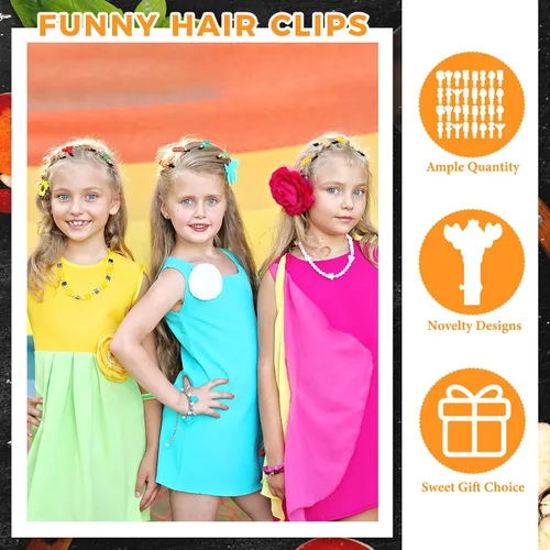 Miniatura 6 de 30 pinzas para el cabello con brotes de frijol, accesorios para el cabello para fiestas, irlandeses (barbacoa)