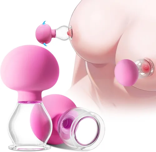Juguete sexual para pezones para mujeres, 1 par de juguetes de succión manual para mujeres y placer BDSM, mini bomba estimuladora de juegos previos,