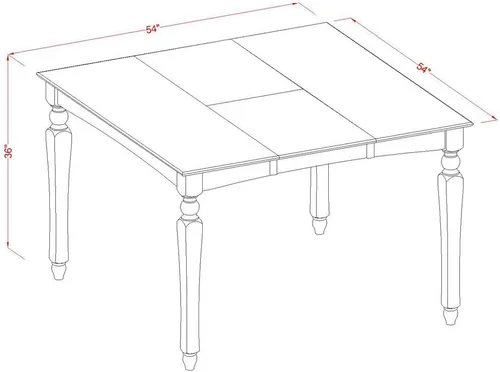 Miniatura 3 de East West Furniture CHEL5-BLK-C - Juego de encimera de cocina de 5 piezas incluye una mesa de comedor cuadrada con hojas de mariposa y 4 sillas