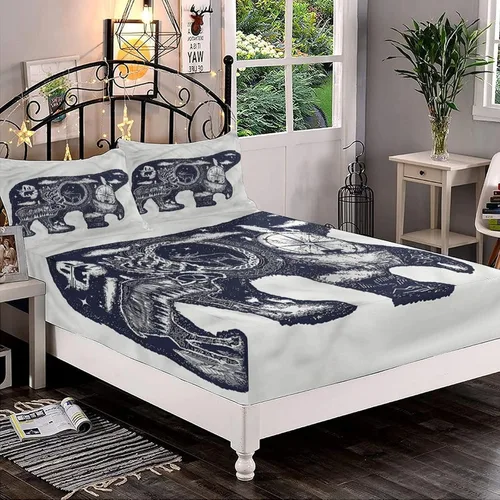 Miniatura 29 de Juego de sábanas decorativas tamaño individual XL, juego de sábanas bajeras con bolsillos profundos de cactus y 2 fundas de almohada