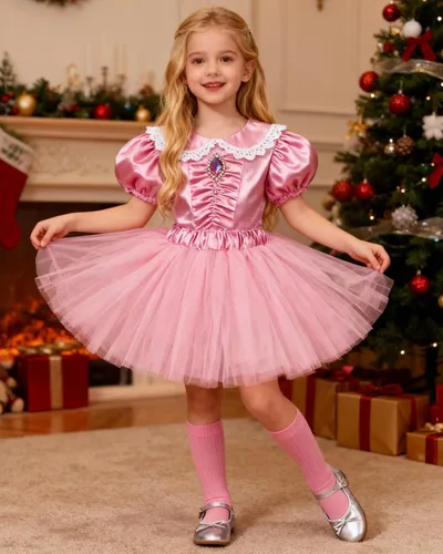 Miniatura 135 de Century Star Tutú de 4 capas para niñas pequeñas, faldas de ballet de tul para baile de princesa, esponjoso, para fiestas de cumpleaños de 2 a 8 años
